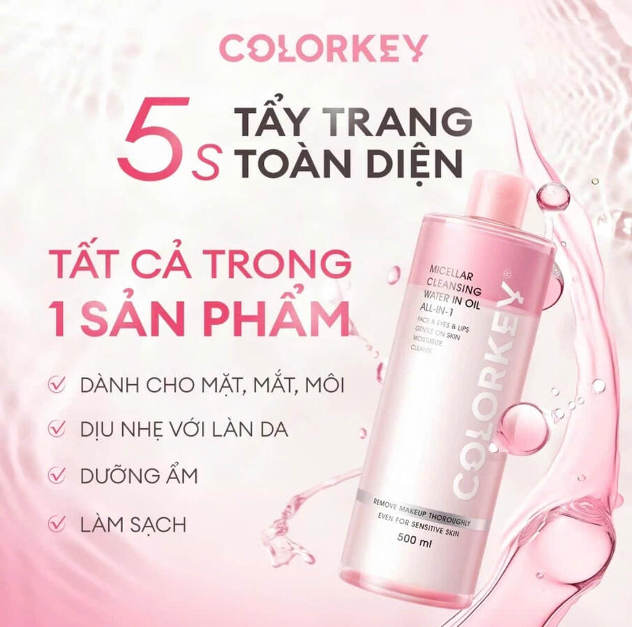 Tẩy Trang ColorKey 500ml Tẩy Trang ColorKey 500ml