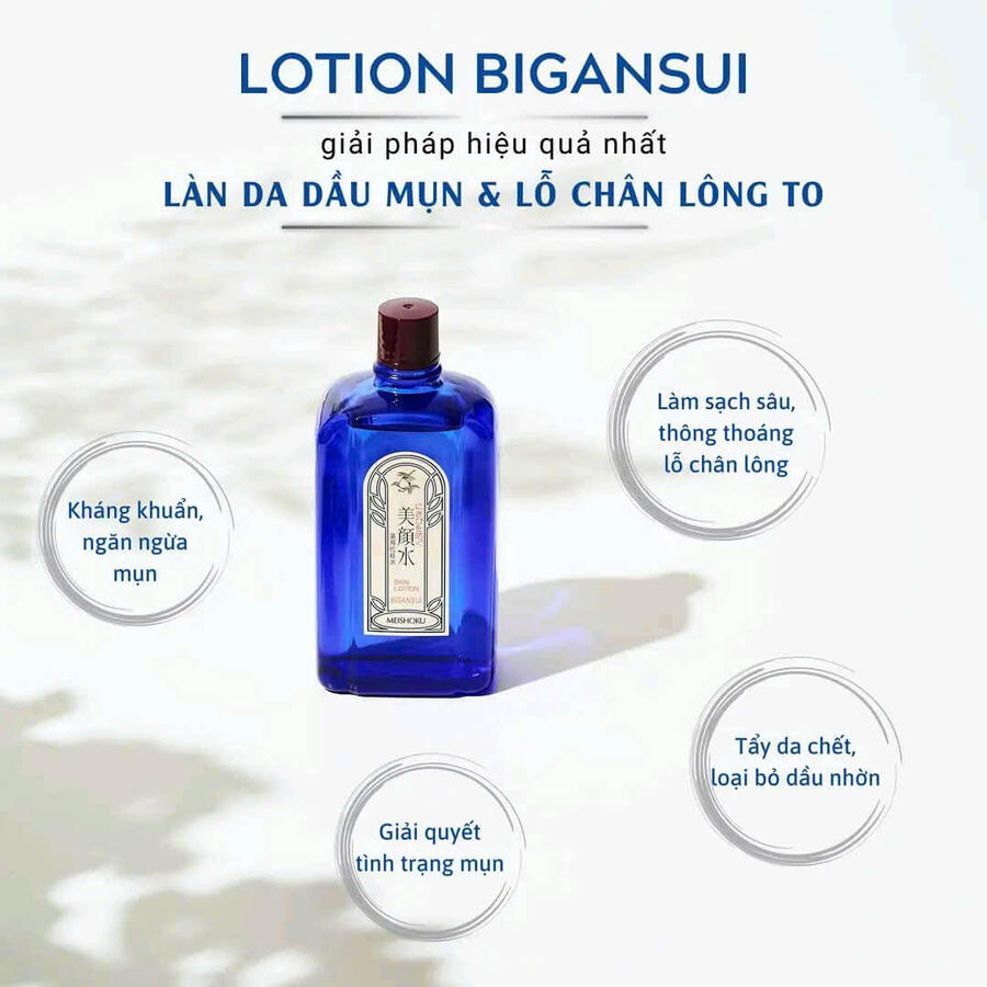 Lotion Bigansui Chăm sóc da mụn và lỗ chân lông to