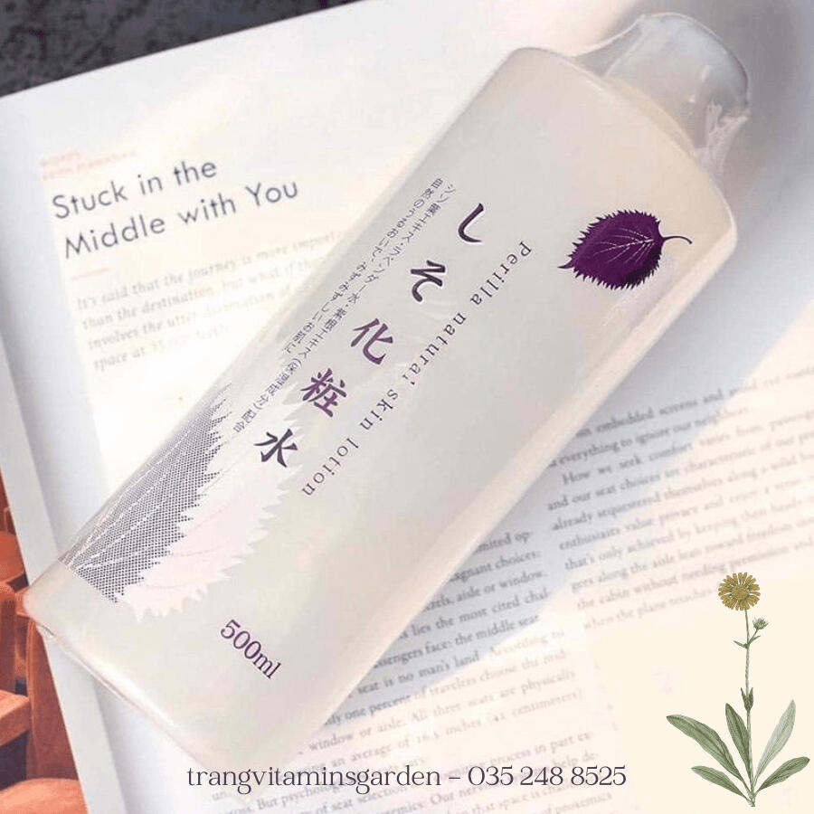 Nước hoa hồng tía tô, kháng viêm, ngừa mụn